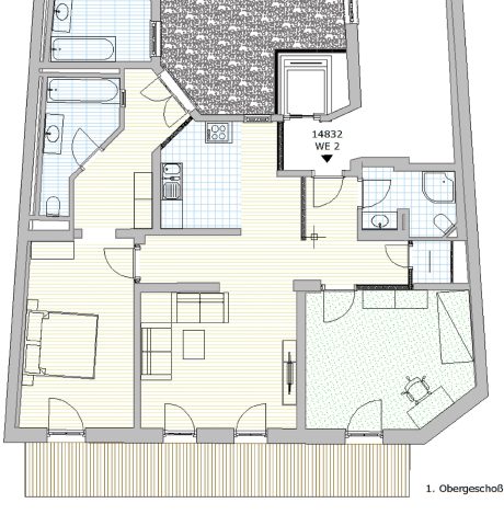 hochwertige und sehr schöne  3-Zimmerwohnung in der Innenstadt von Ilmenau mit großem sonnigen Balkon